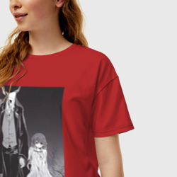 Женская футболка хлопок Oversize Невеста чародея Тисэ Хатори манга - фото 2