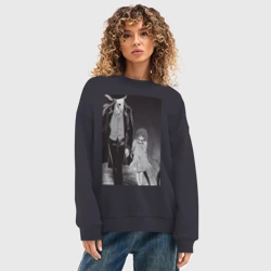 Женский свитшот oversize без начеса хлопок Невеста чародея Тисэ Хатори манга - фото 2