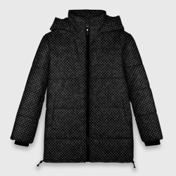 Текстурированный чёрно-серый – Зимняя куртка оверсайз с принтом купить