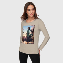 Женский лонгслив хлопок Монолог фармацевта Маомао во дворце - фото 2