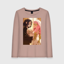 Женский лонгслив хлопок Клинок, рассекающий демонов Обанай Игуро