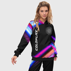 Женский костюм с толстовкой 3D Coldplay neon rock lights - фото 2