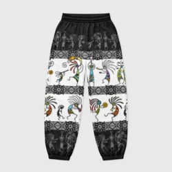 Женские джоггеры оверсайз 3D Кокопелли - боги индейцев хайда