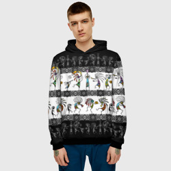 Мужская толстовка 3D Кокопелли - боги индейцев хайда - фото 2