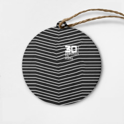 Деревянная игрушка круг Thirty Seconds to Mars pattern optic