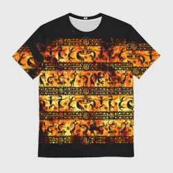 Мужская футболка 3D Кокопелли - танцы в огне