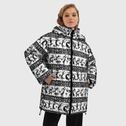 Женская зимняя куртка Oversize Боги индейцев хайда - Кокопелли - фото 2