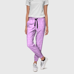 Розовый паттерн розовые бантики – Женские брюки 3D с принтом купить