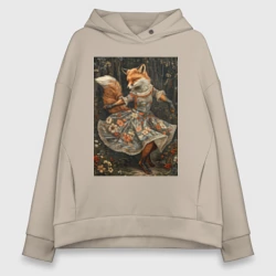 Женское худи Oversize хлопок Лиса Патрикеевна