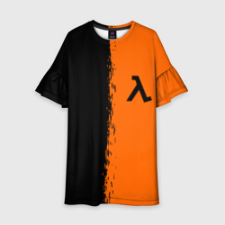 Детское платье 3D Half life краски оранж
