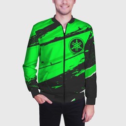 Мужской бомбер 3D Yamaha sport green - фото 2