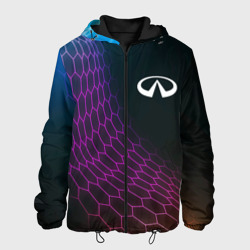 Мужская куртка 3D Infiniti neon hexagon