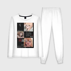 Женская пижама с лонгсливом хлопок Эта фарфоровая кукла влюбилась Марин Китагава коллаж