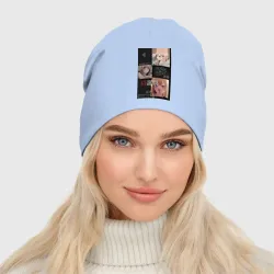 Женская шапка демисезонная Эта фарфоровая кукла влюбилась Марин Китагава коллаж - фото 2