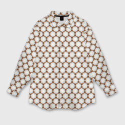 Паттерн сетчатые звездочки – Женская рубашка oversize 3D с принтом купить