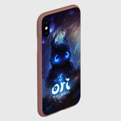 Чехол для iPhone XS Max матовый Ori сова в слепом лесу - фото 2