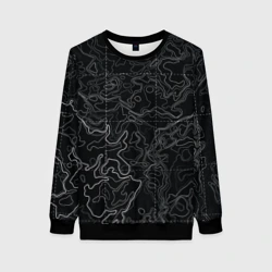 Женский свитшот 3D Топографическая карта