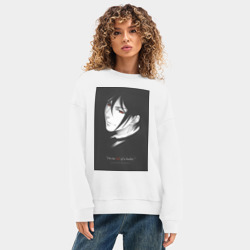 Женский свитшот oversize без начеса хлопок Тёмный дворецкий Себастьян Михаил - фото 2