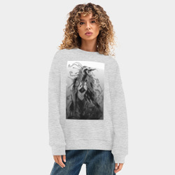 Женский свитшот oversize без начеса хлопок Невеста чародея Элиас Эйнсворт лесной - фото 2