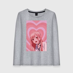 Женский лонгслив хлопок Эта фарфоровая кукла влюбилась Марин Китагава сердце