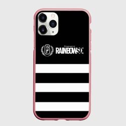 Чехол для iPhone 11 Pro Max матовый Rainbow six geometry line