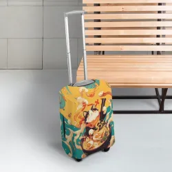 Чехол для чемодана 3D The cat eats ramen - фото 2
