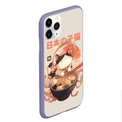 Чехол для iPhone 11 Pro Max матовый Ramen and the cat - фото 2