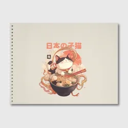 Альбом для рисования Ramen and the cat