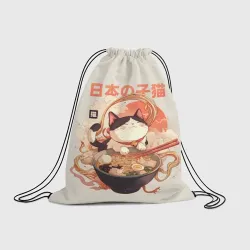 Рюкзак-мешок 3D Ramen and the cat