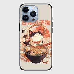 Чехол для iPhone 13 Pro Ramen and the cat