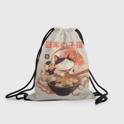 Рюкзак-мешок 3D Ramen and the cat
