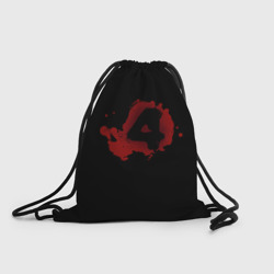 Рюкзак-мешок 3D Left 4 Dead logo красный