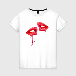 Sexy lips – Женская футболка хлопок с принтом купить со скидкой в -20%