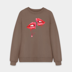 Мужской свитшот oversize без начеса хлопок Sexy lips