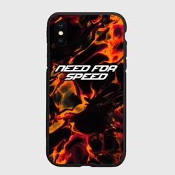 Чехол для iPhone XS Max матовый Need for Speed red lava