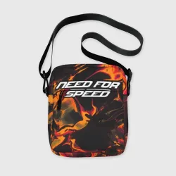 Сумка через плечо 3D Need for Speed red lava