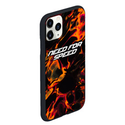 Чехол для iPhone 11 Pro Max матовый Need for Speed red lava - фото 2