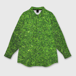 Текстура газона – Мужская рубашка oversize 3D с принтом купить