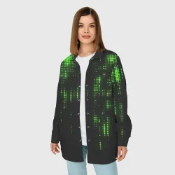 Женская рубашка oversize 3D Геометрический эффект матрицы - фото 2