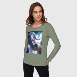 Женский лонгслив хлопок Реинкарнация безработного Рокси Мигурдия и спаситель - фото 2