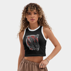 Женская укороченная майка-топ хлопок Suzuki hayabusa - фото 2