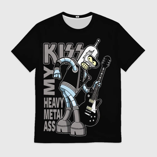 Мужская футболка 3D Bender - kiss