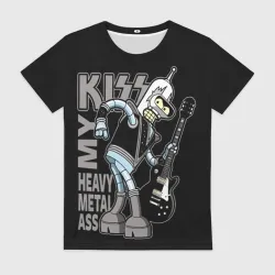 Женская футболка 3D Bender - kiss