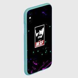 Чехол для iPhone XS Max матовый Metal gear splash neon - фото 2