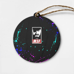 Деревянная игрушка круг Metal gear splash neon