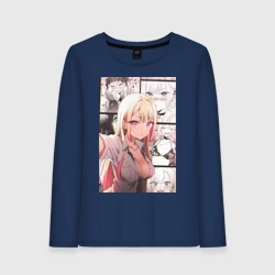 Женский лонгслив хлопок Эта фарфоровая кукла влюбилась - секси Марин Китагава: коллаж стеснение