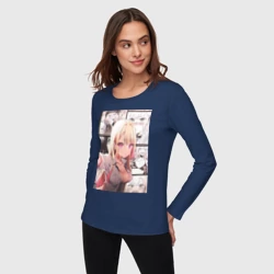 Женский лонгслив хлопок Эта фарфоровая кукла влюбилась - секси Марин Китагава: коллаж стеснение - фото 2