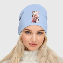 Женская шапка демисезонная Эта фарфоровая кукла влюбилась - секси Марин Китагава: коллаж стеснение - фото 2