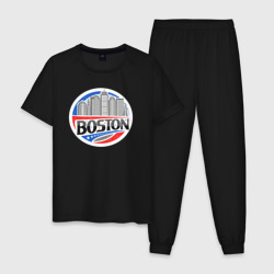 City Boston – Пижама из хлопка с принтом купить со скидкой в -10%