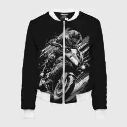 Женский бомбер 3D Спорт байк